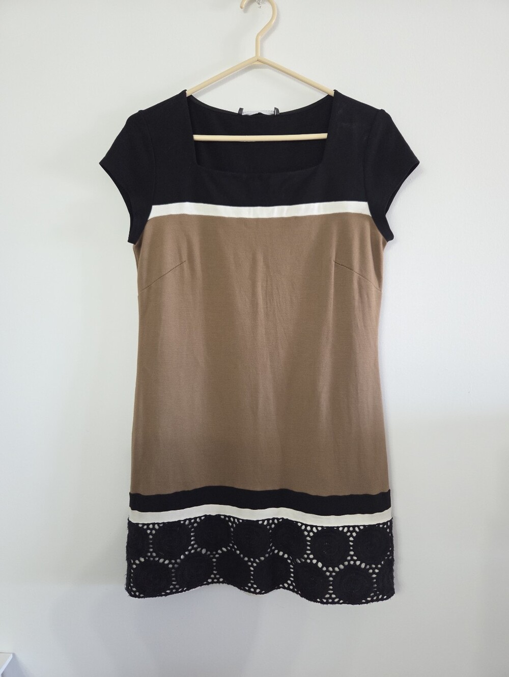 Sandro Ferrone colourblock shift dress Sz 46/L